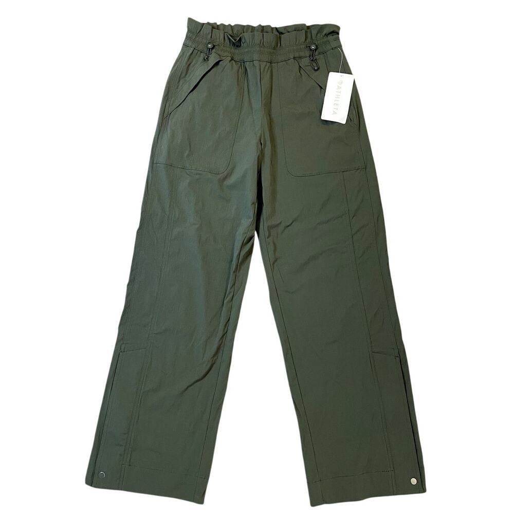 Athleta Trekkie Parachute Pants Womens 4 Aspen Olive Green NWT